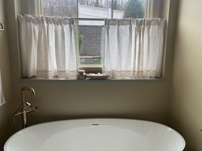 Liz Linen Pleated Cafe Curtains