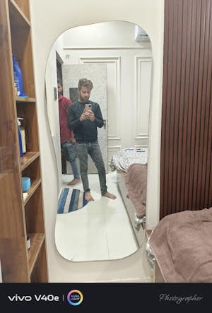 Bonita Irregular Full Length Mirror - Curved Frameless Wall Mounted Mirror for Aesthetic Home Decor, Bedroom Gift