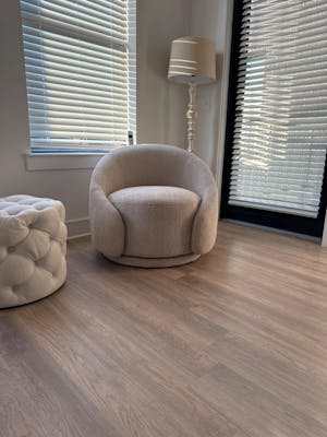 Elara Swivel Barrel Chair- Upholstered Modern Round Accent Arm Chair for Bedroom or Living Room