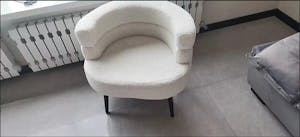 LuxeLamb Boucle Armchair – Modern Single Sofa for Living Room, Bedroom & Luxury Reception Areas