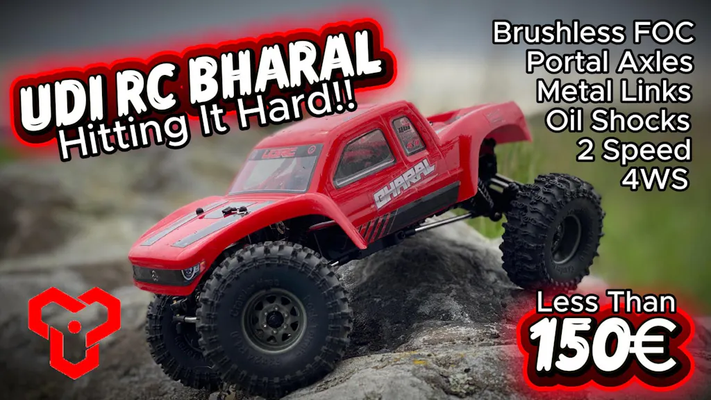 UDIRC UCX1804PRO 1:18 Scale RC Rock Crawler Four-Wheel Steering FOC Outrunner Brushless Motor All Terrains Off-Road Truck Adult
