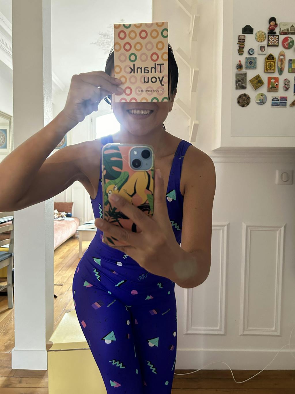 Combinaison dos nu rétro années 80 violet