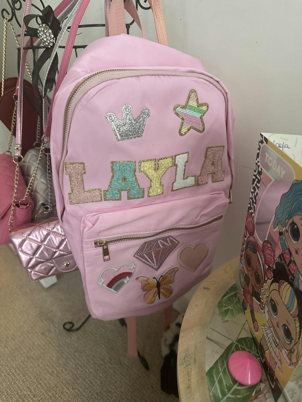 Personalised Kids Patches Nylon Backpack