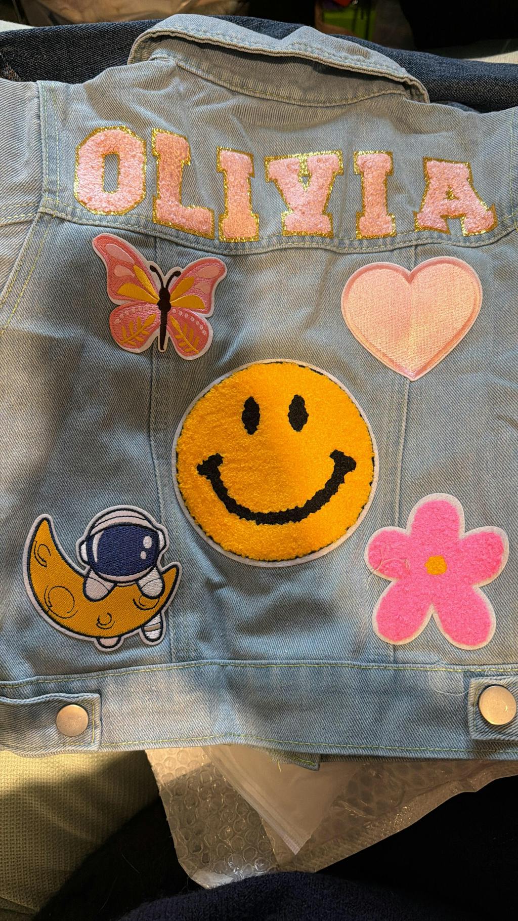 Personalised Kids Patch Denim Jacket