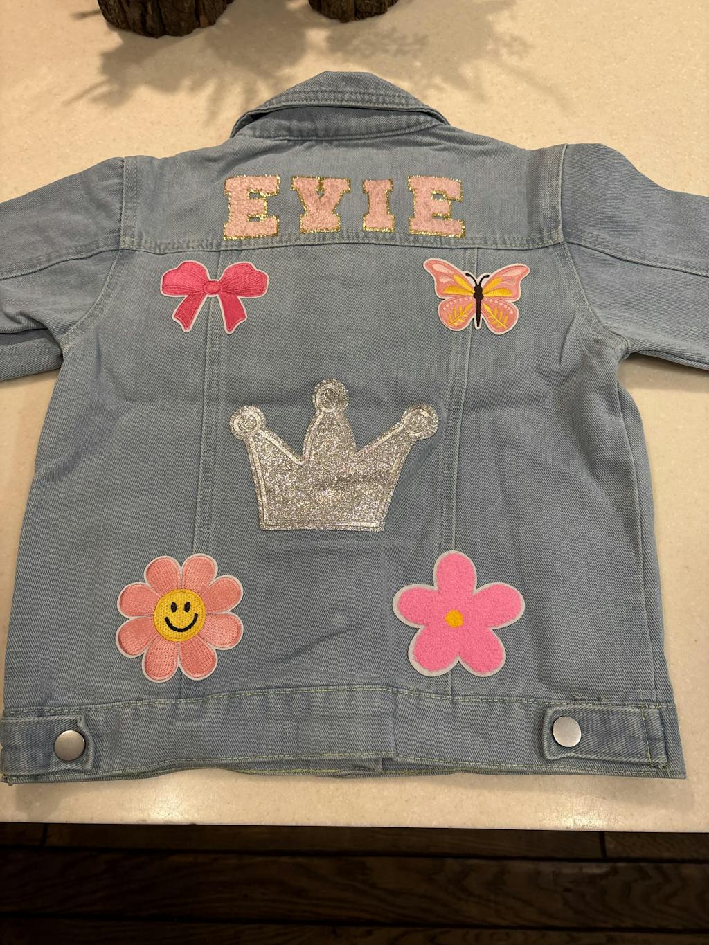 Personalised Kids Patch Denim Jacket