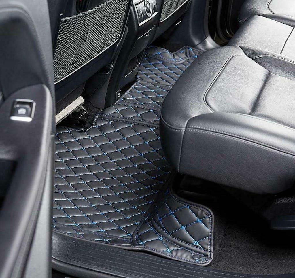 Black & Blue Stitching Custom Car Floor Mats Ultra Car Mats
