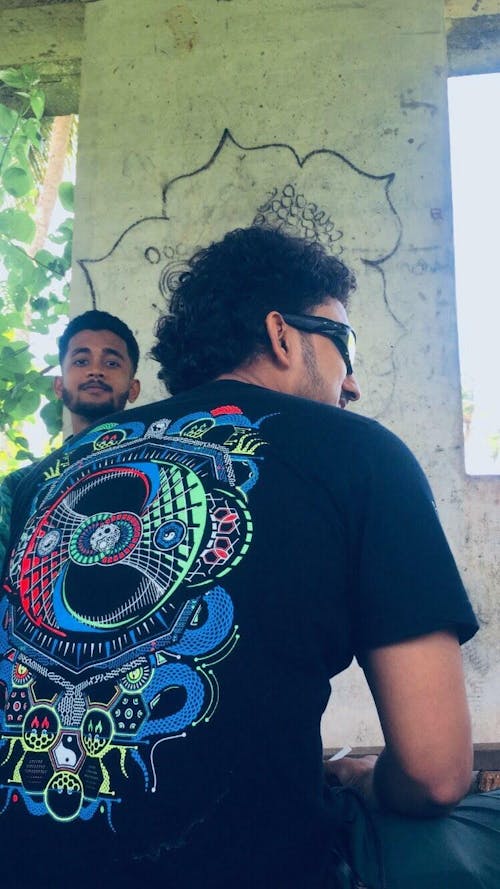 Damaru  Cotton Half Sleeve UV Plus Glow In The Dark