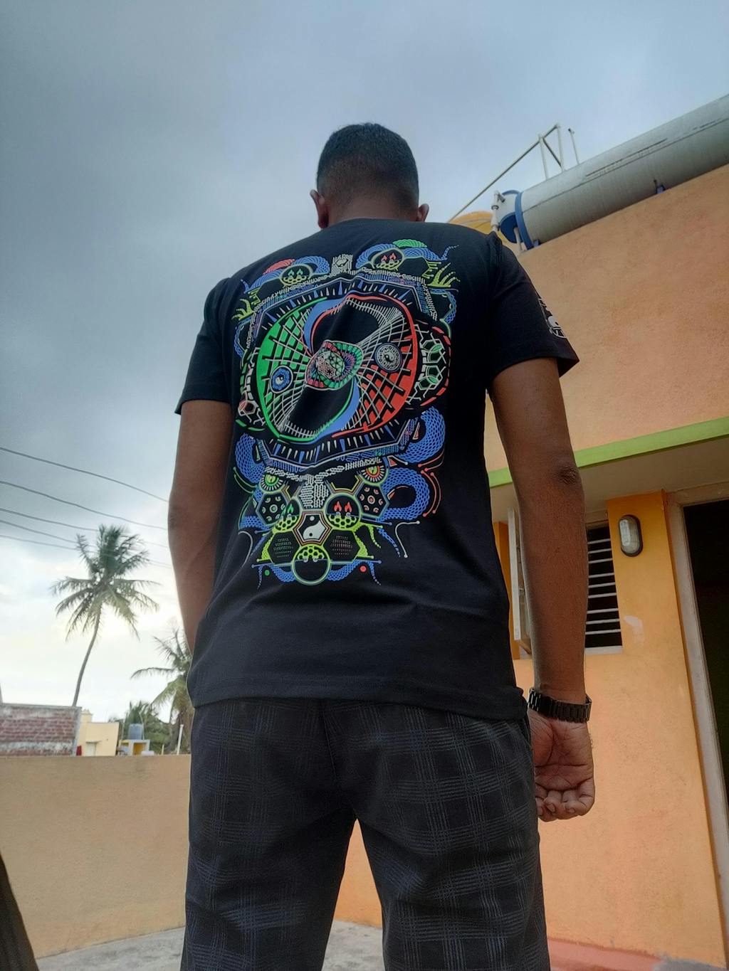 Damaru  Cotton Half Sleeve UV Plus Glow In The Dark