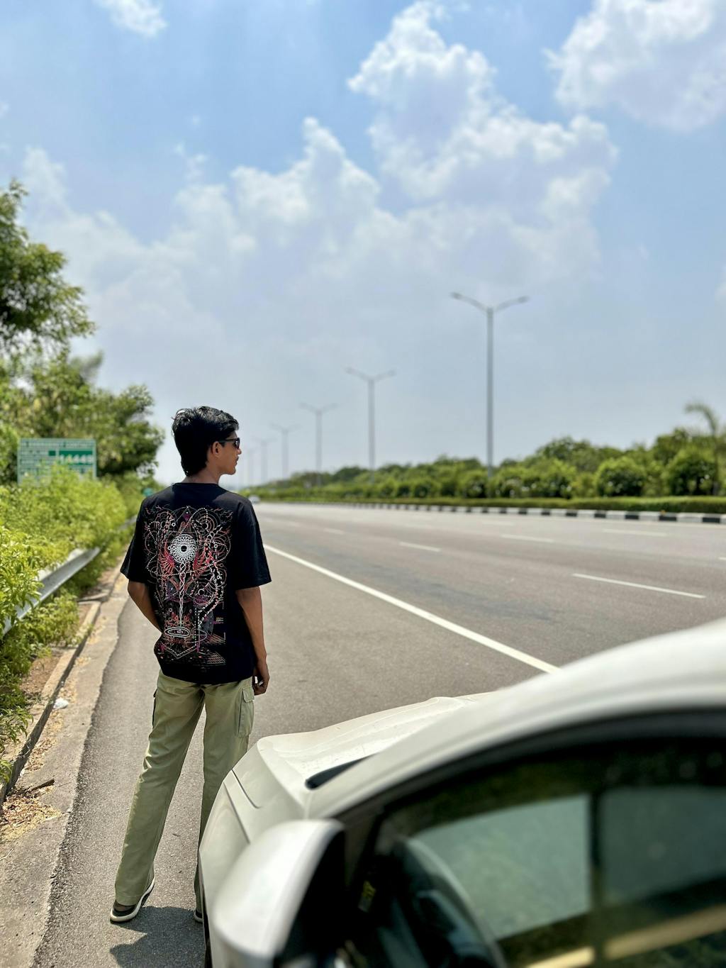 Galaxy in Cubator | UV Light Reactive & Glow In Dark | Oversized T-Shirt