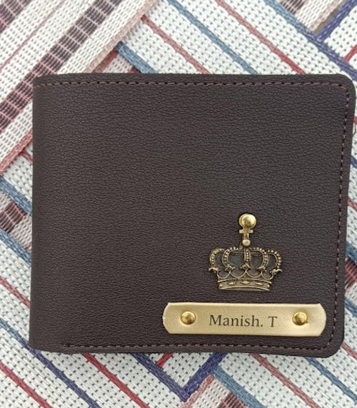 Personalised Men's Wallet With Charm - Black