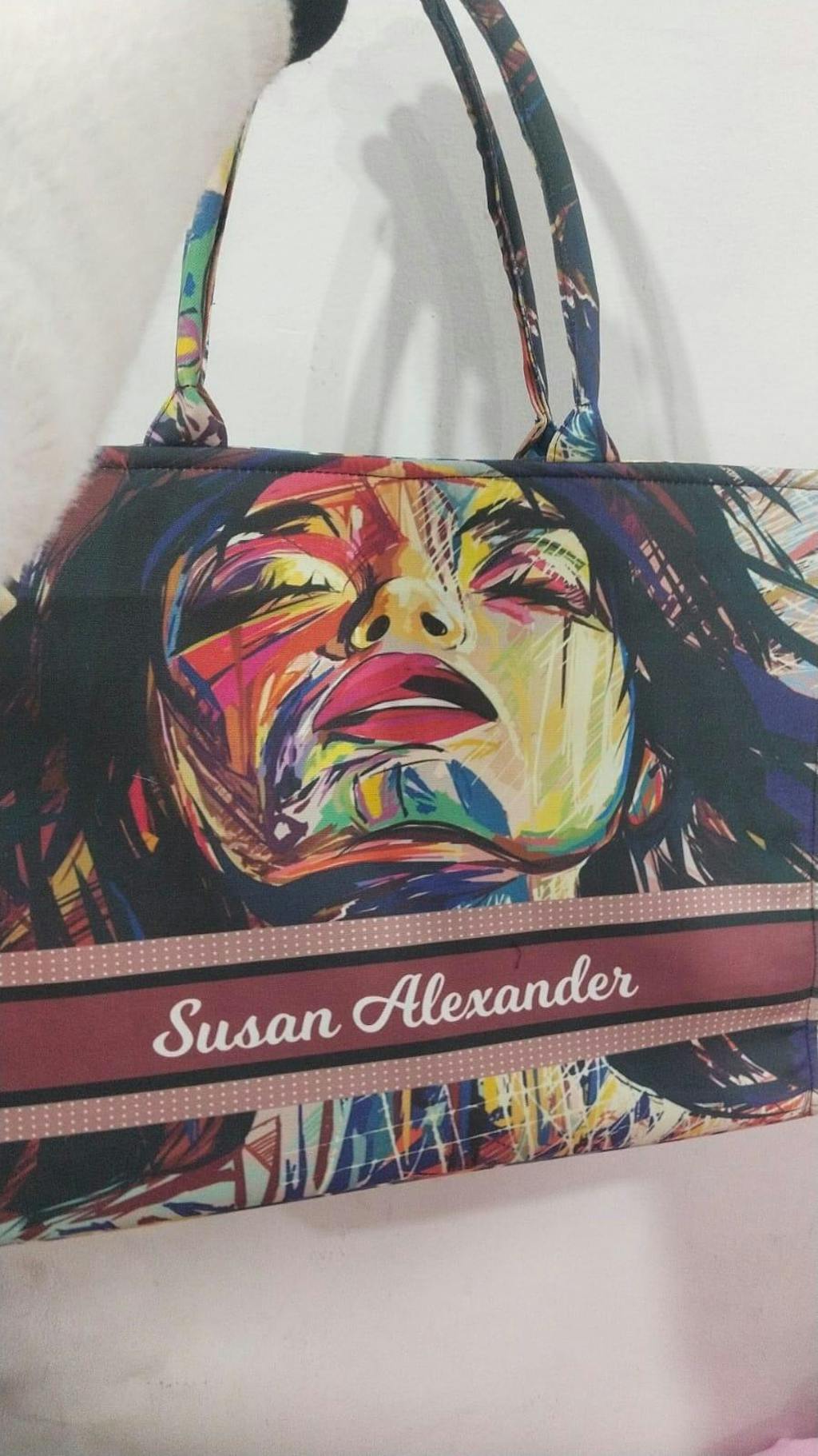 Beautiful Girl Printed Box Tote Bag