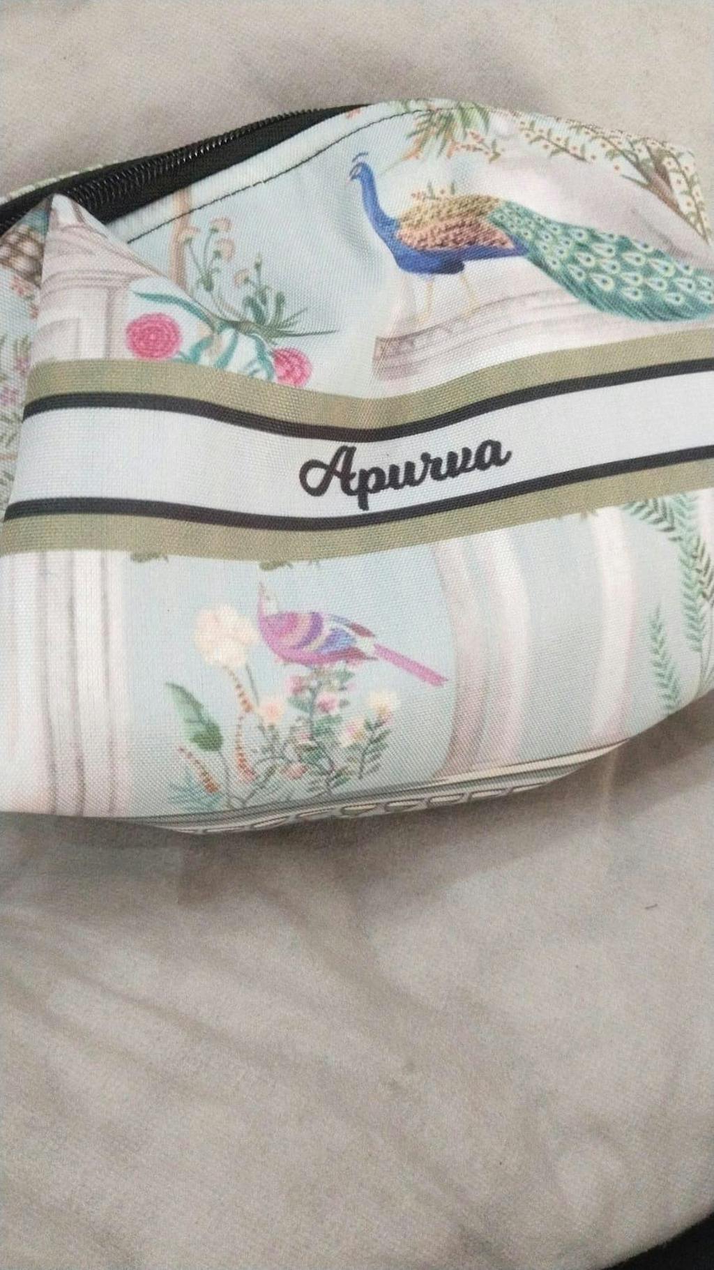 Personalised Peacock Printed Box Pouch