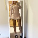 Peach Parfait Mini Dress