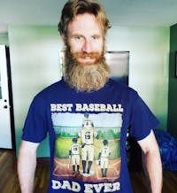 Personalized Baseball Dad Custom T Shirt Gift For Dad TA003 ELE003