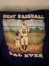 Personalized Baseball Dad Custom T Shirt Gift For Dad TA003 ELE003