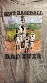 Personalized Gift For Dad Baseball Dad Custom T Shirt TA002 ELE002