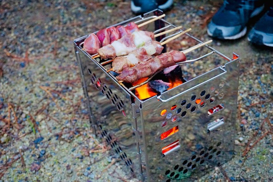 Extra large Grill Plate turns Bushbox XL into an outdoor grill