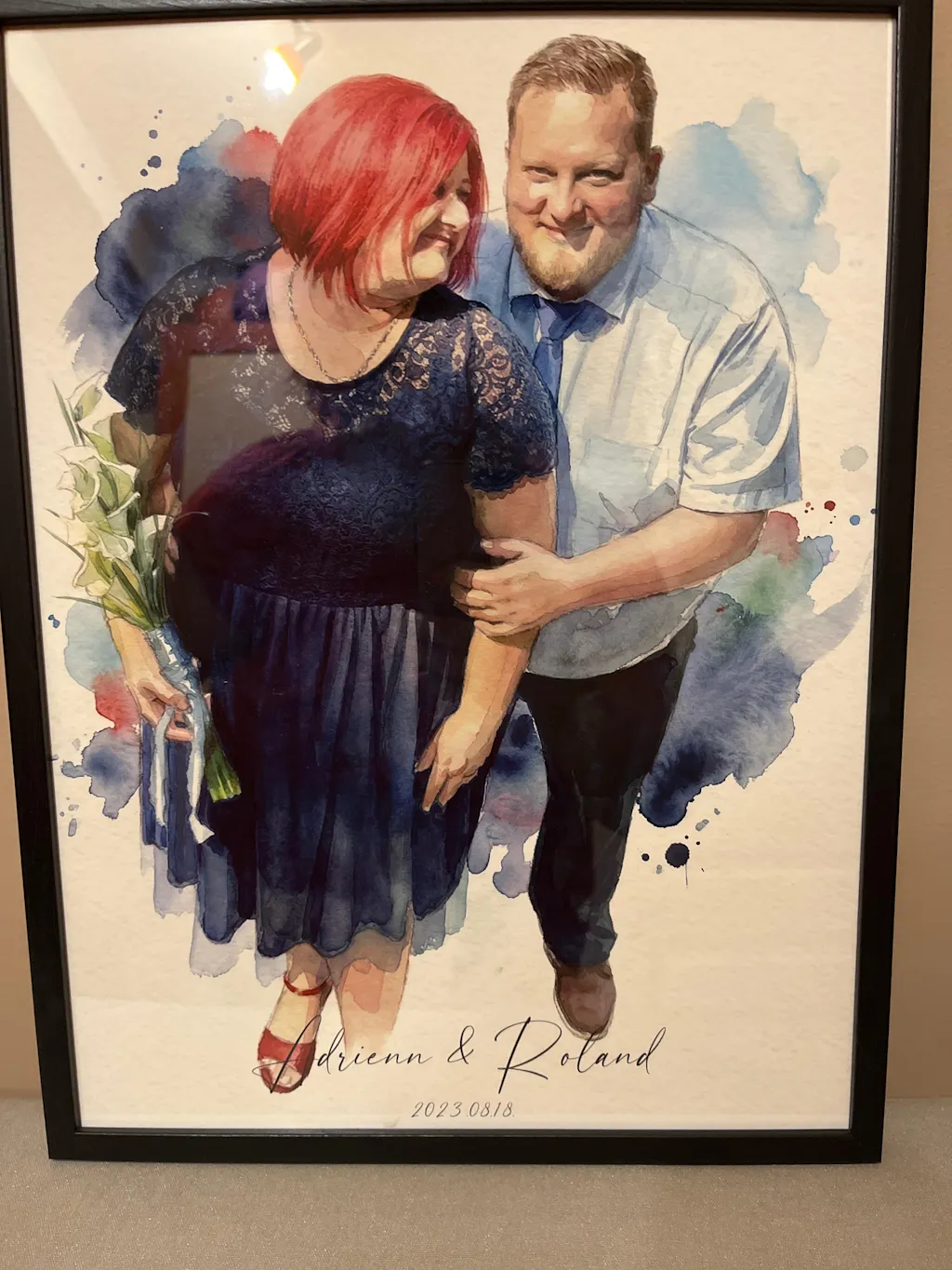 Egyedi Fényképes Vízfestmény Stílusú Portré Falikép