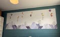 Kindertapete Berge und Tiere Aquarell