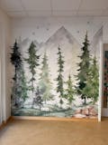 Kinder­tapete Tannen­wald Aquarell
