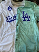 Fan Made Los Angeles Dodgers Bad Bunny #22 Baseball Jersey White