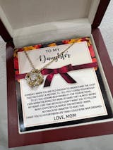 Daughter Necklaces From Mom, Mom Daughter Gifts, To My Beautiful Daughter Necklace From Dad