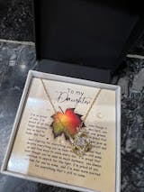 To My Beautiful Daughter Necklace, Necklace For My Daughter From Dad, Daughter Gifts From Mom And Dad