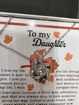 To My Daughter From Dad Necklace, Gifts For Daughter From Mom, Dad Necklace From Daughter