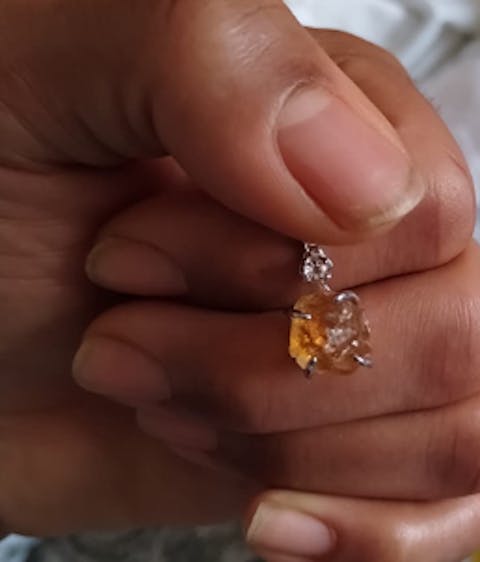 Real Raw Citrine Necklace
