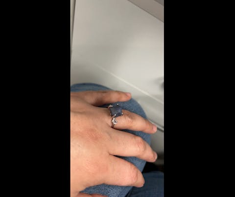 Real Raw Blue Sapphire Ring