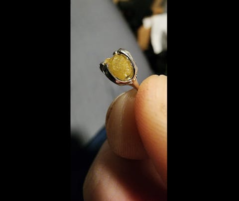 Natural Raw 4mm Diamond Stud Earrings