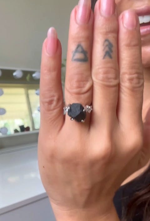 Raw Black Tourmaline Ring