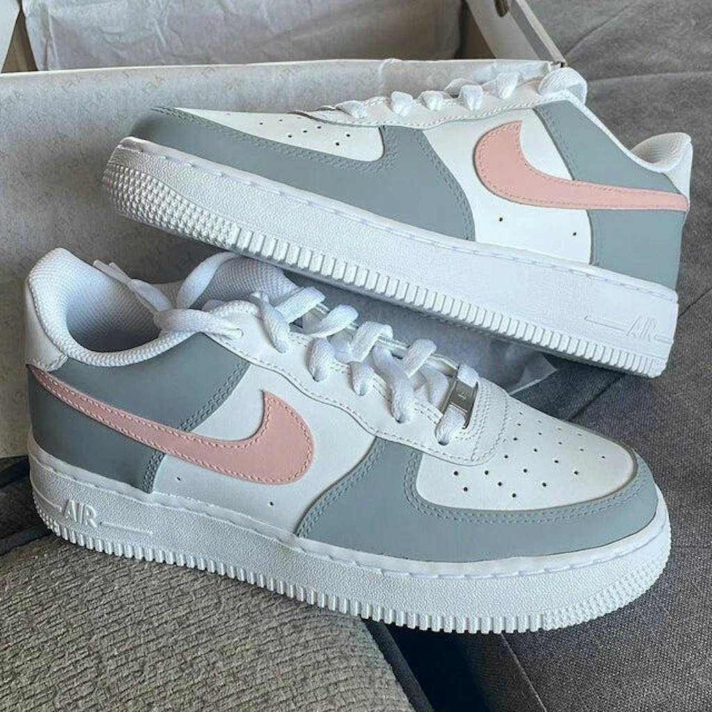 Grey Pink Custom Air Force 1 – unitecustom