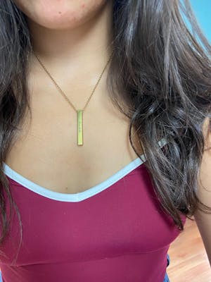 Collier Barre Personnalisé - Plaqué Or