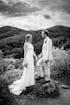 Crepe Fit & Flare Silhouette Wedding Dress With Long Train Justina