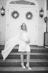 Chiffon Bridal Cape Emm | Bridal Cover Up | White Sheer Wedding Topper