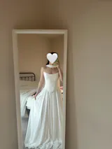 Two Piece Chiffon Corset Reception Dress Crystal | Simple Wedding Dress
