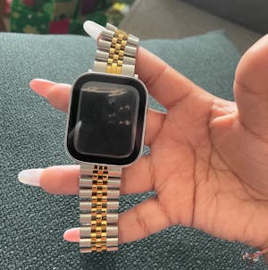 Apple Watch Bracelet Strap - Jubilee - Silver Gold