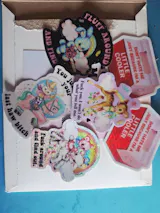 Fluff Around and Find Out – Retro Bunny Glitter Vinyl Sticker