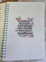 I Refuse To Argues With People Who Should Have Been Swallowed Glitter Holographic Vinyl Sticker