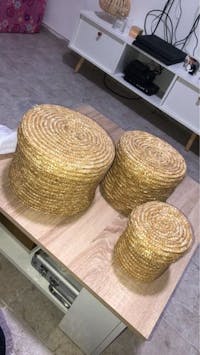 Francis Seagrass Storage & Planter Basket Set (3-Pcs)