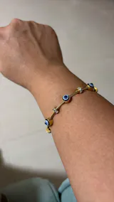 Classic Evil Eye Bangle | Gold-Plated | Rose Gold, Gold & Silver