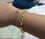 Studded Buckle Link Bangle