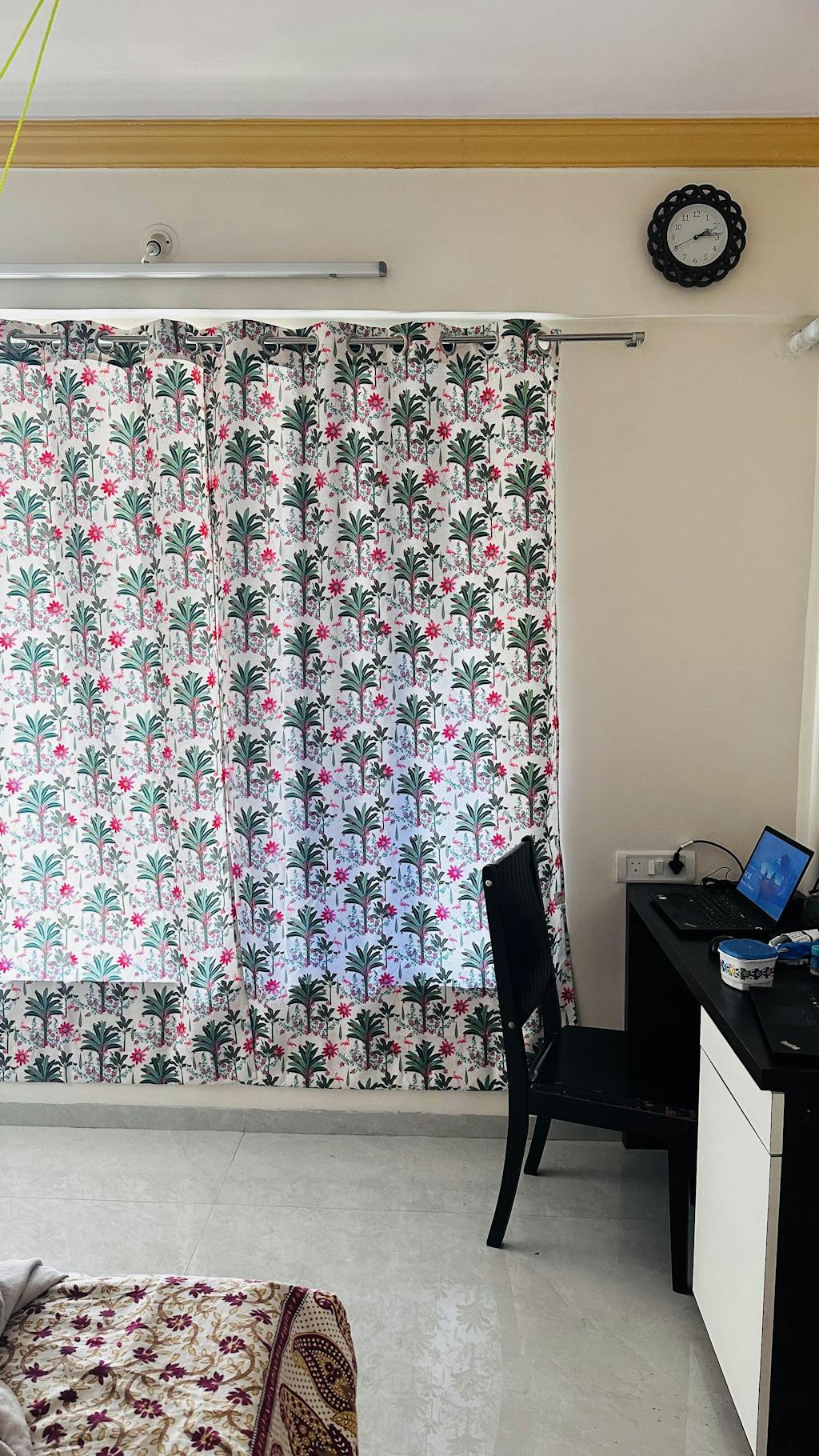 Room Darkening Digital Printed Curtains for Living Room, Bedroom and Nursery, Pack of 2 Curtains - Tropical Bliss