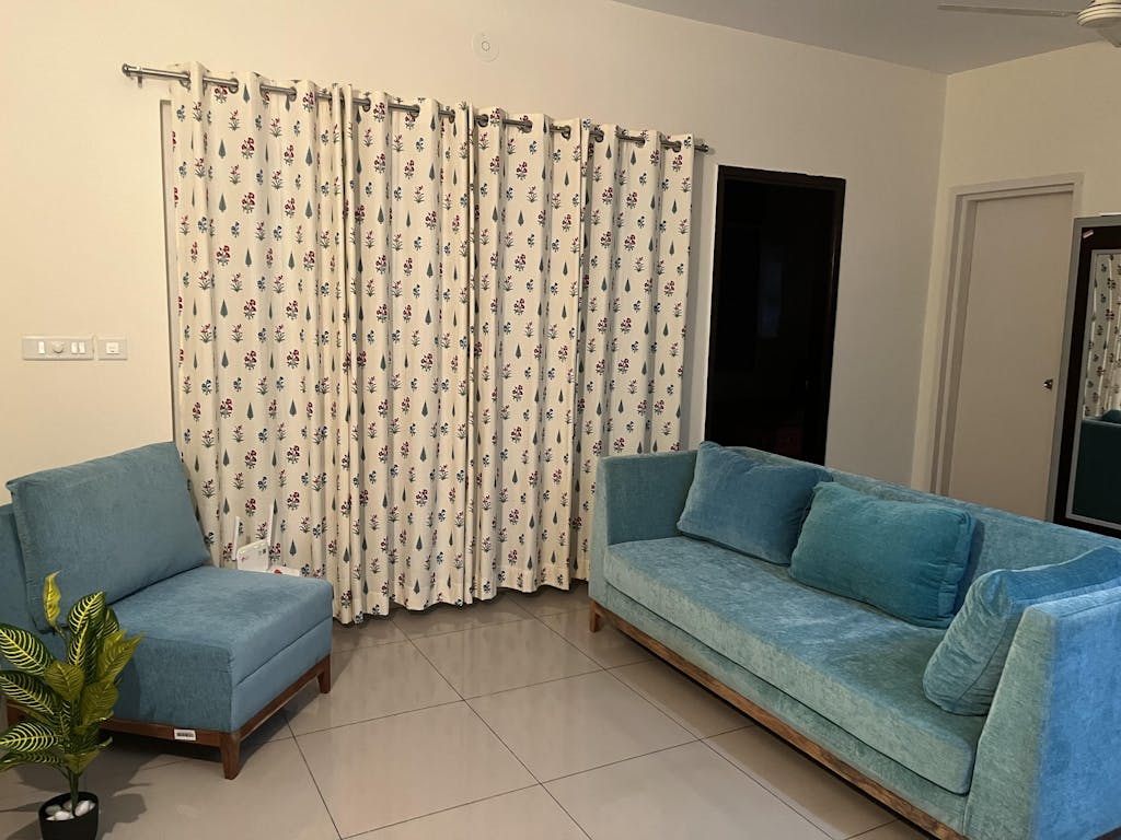 100% Cotton, room darkening ethnic curtains, Pack of 2 Curtains - High Garden Red