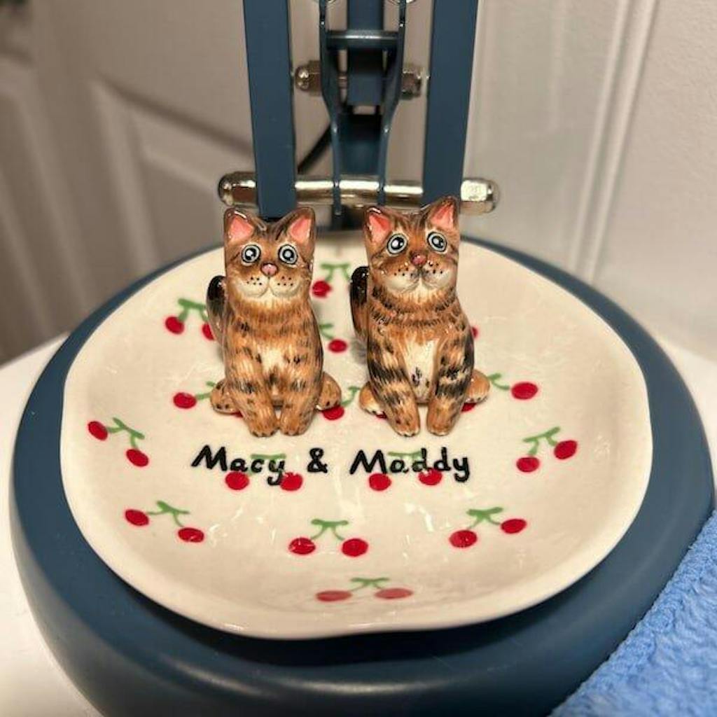 Custom Pet Figurine Jewelry Dish Wedding Memorial Christmas Gift For Dog Cat Lovers