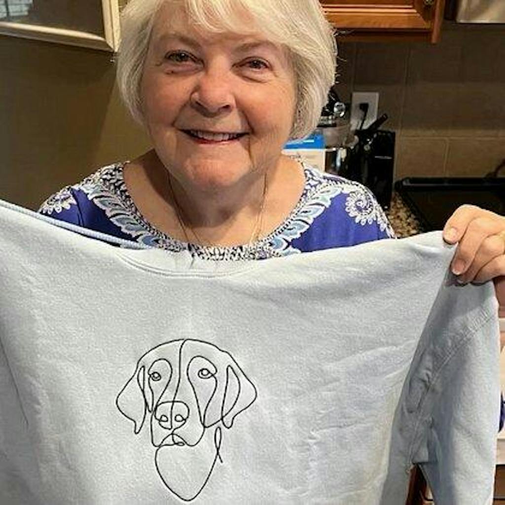 Custom Embroidered Cat Face and Name Sweatshirt christmas Keepsake Gift for Cat Lovers