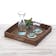 Rattan Square Serving Tray with Inset Handles