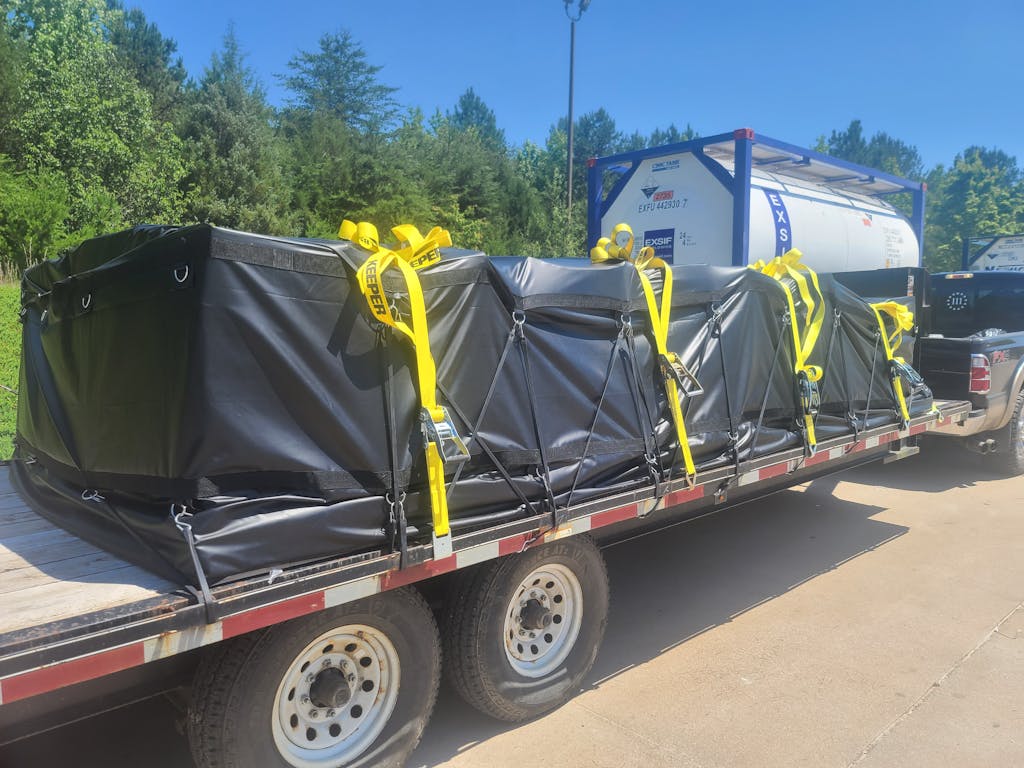 Steel Tarps 16' x 27' Flatbed Steel Tarp Heavy duty 18 oz. tarp