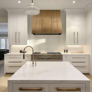 USA Custom Brass Kitchen Hood with Curved Shape URHB-21